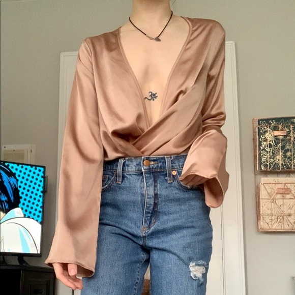 MISSGUIDED SATIN BODYSUIT - Picture 2 of 4